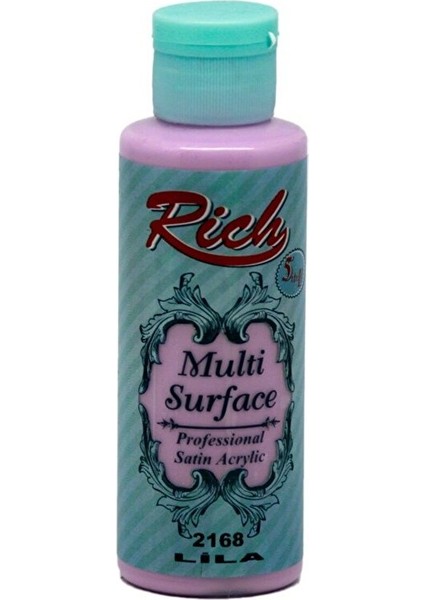 Multi Surface 120 cc Lila 2168 Akrilik Boya Renkli