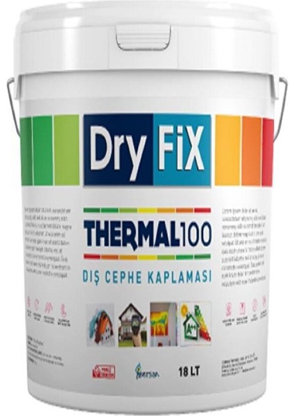 Dryfix Thermal 100 Isı Yalıtım Kaplaması 18 Lt Beyaz