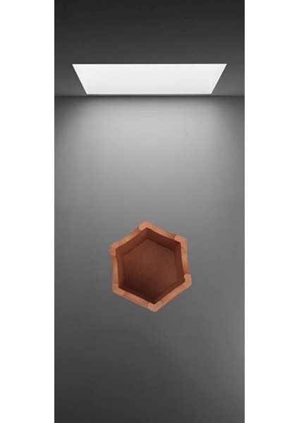 Hobi 90063 Dekoratif Kalemlik Ahşap Altıgen Ham Mdf El Yapım