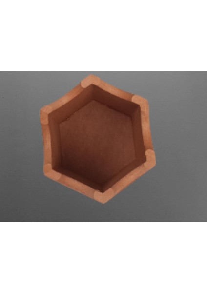 Hobi 90063 Dekoratif Kalemlik Ahşap Altıgen Ham Mdf El Yapım