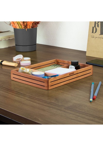 3line Sade Organizer & Aksesuar Kutusu - Kiraz Ağacından indirimleri