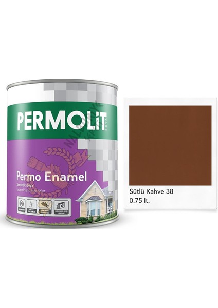 Enamel Sentetik Yağlı Boya Sütlü Kahve 0.75 Lt.