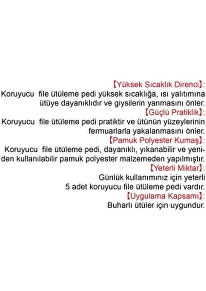 (5 Adet)Koruyucu File Ütüleme Matı Pedi Yanmaz Yapışmaz (Ütü Altlığı Ütümasası Kılıfı Örtüsü Bezi ) indirimleri