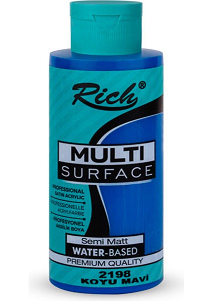 Multi Surface Akrilik Hobi Boyası Koyu Mavi 130 cc