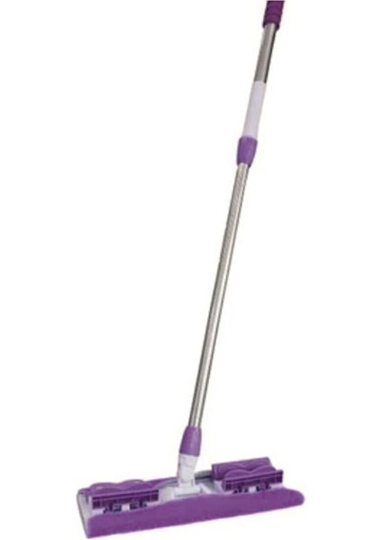 Tak Kullan Mandallı Mop Teleskopik Saplı + Yedek Mop + Yer Temizlik Havlusu