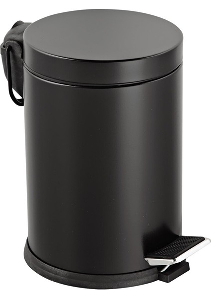 Mutfak Banyo Pedallı Paslanmaz Metal Çöp Kovası 12 Lt Siyah 815S