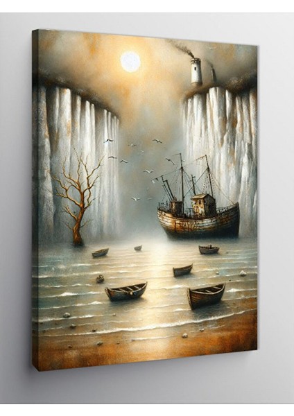 Kanvas Tablo Sisli Göl 100X140 cm