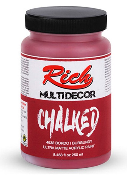 Multi Decor Chalked Hobi Boyası Bordo 250 cc