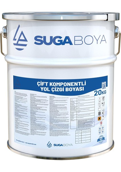 Suga Çi̇ft Komponentli̇ Yol Çi̇zgi̇ Boyasi 20 kg Çok Renkli