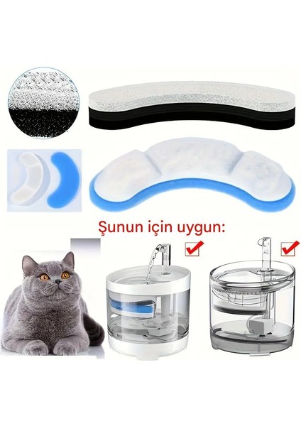 Otomatik Kedi ve Köpek Su Pınarı Yedek Filtreleri 2 Adet