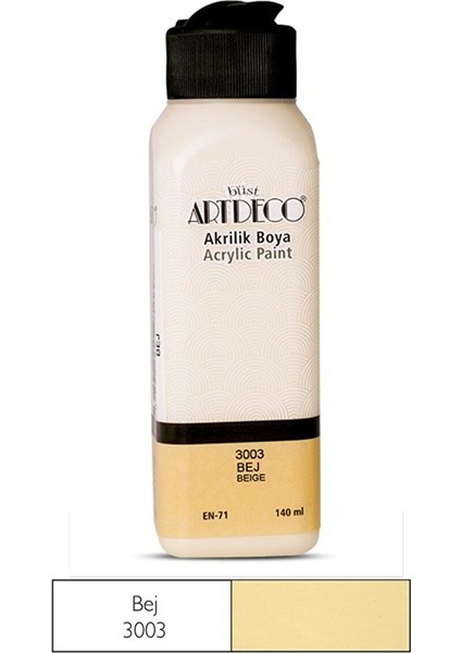 Akrilik Boya 140 ml Renk Seçmeli Canlı ve Pastel Bej