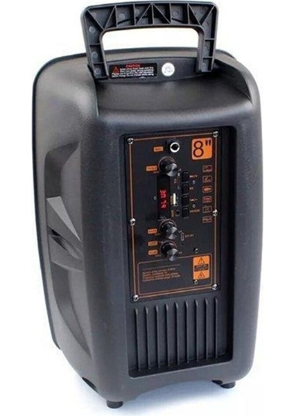 Büyük Speaker Bluetooth Hoparlör Parti Karaoke Mikrofonlu Ses Bombası 26CM Işıklıö8inç Aux/fm/usb/sd fiyatları