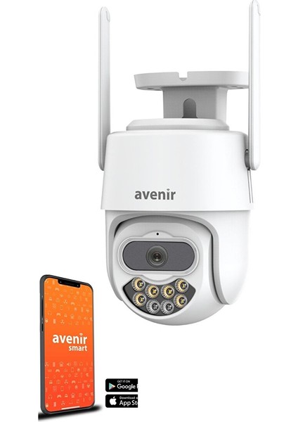 AV-S305 Gece Görüşlü Ptz 360° Hareketli Wifi Akıllı Kamera Dış Ortam Ptz Ip Kamera