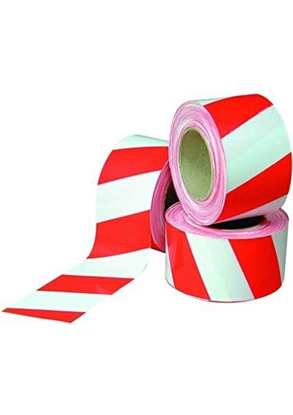 Kırmızı Beyaz Ikaz Bandı 500 Metre