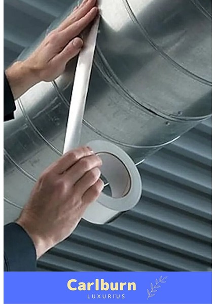 Özel Suya Sıcaklığa Dayanıklı Tamir Soba Boru Yama Alüminyum Yanmaz Folyo Bant 44MM 20MT - 1 Adet fırsatları