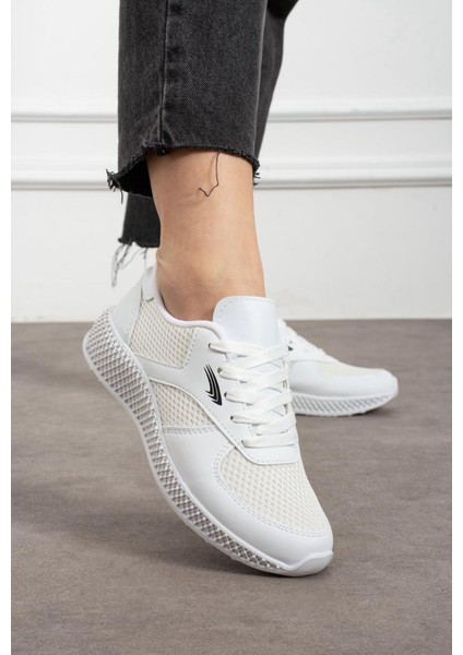 Kadın Erkek Unisex Kalın Taban Yazlık Fileli Hafif Rahat Esnek Taban Sneaker Spor Ayakkabı