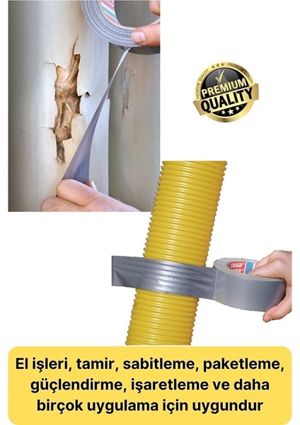 Çok Amaçlı Su Geçirmez Sızdırmaz Dayanıklı Izole Gri Tamir Bandı 48 mm 10 mt 1 Adet fırsatları