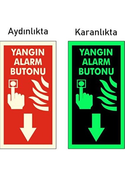 Fosforlu Yangın Alarm Butonu Levhası