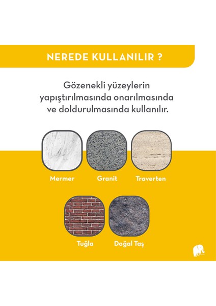 Granıt Mermer ve Taş Yapıştırıcı Bej 1000 gr