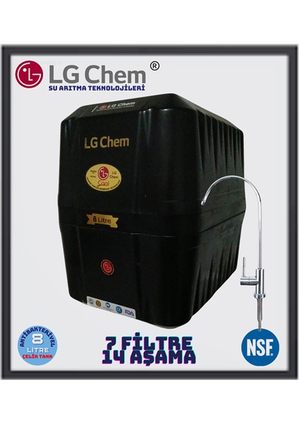 Platinum Si̇yah 7 Fi̇li̇tre 14 Aşama Mi̇neral ve Alkali̇ Ph Fi̇li̇treli̇ Su Aritma Ci̇hazi 90 Gpd Nano Membrane