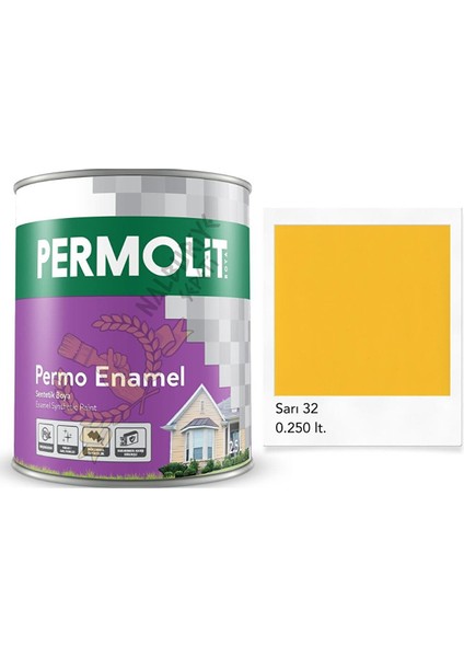 Enamel Sentetik Yağlı Boya Sarı 0.250 Lt.