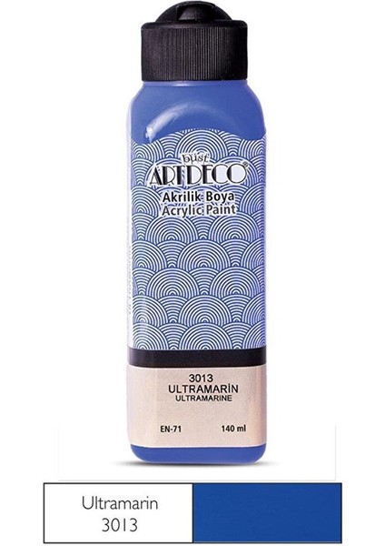 Akrilik Boya 140 ml Renk Seçmeli Canlı ve Pastel Ultramarin