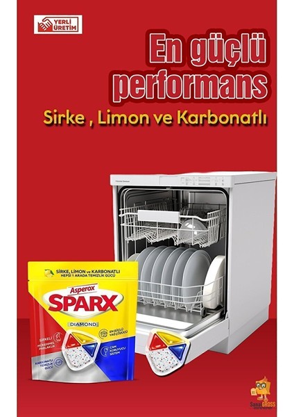 Sparx Bulaşık Makinesi Kapsülü 20'li x 3 Paket (60 Yıkama) modelleri