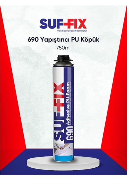Suf-Fix 690 B1 Yangın Dayanımlı Pu Montaj Köpüğü 750 ml – Tabancalı