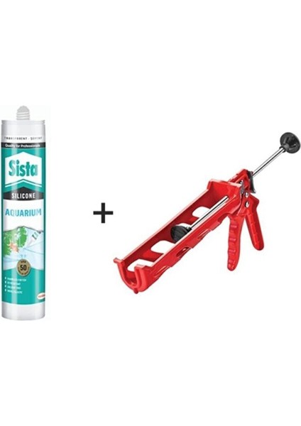 Sista Akvaryum Silikonu 310 ml + Plastik Silikon Tabancası