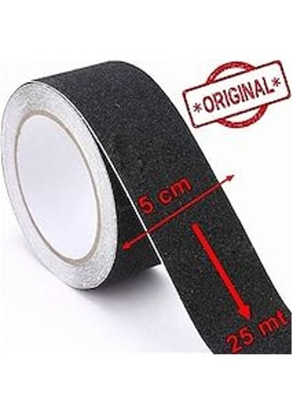 Siyah Merdiven ve Zemin Kaydırmaz Kaymaz Bant 50MM x 25MT