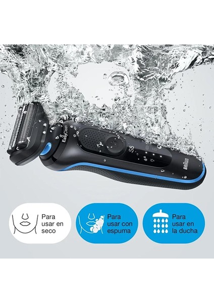 Yeni Seri 5 B1000S Kablosuz Tıraş Makinesi, Autosense, Easyclean, Easyclick, Islak & Kuru