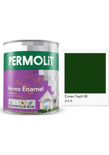 Enamel Sentetik Yağlı Boya Çi̇men Yeşi̇li̇ 2.5 Lt.