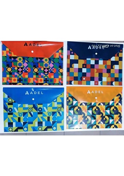 Desenli Çıt Çıtlı Zarf Dosya (2 Adet) Yüksek Kalite