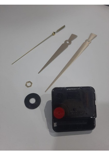 Duvar Saat Mekanizması - 14 mm Şaft - Sessiz Akar Mekanizmalı Motor - Metal Akrep Yelkovan Saniye modelleri