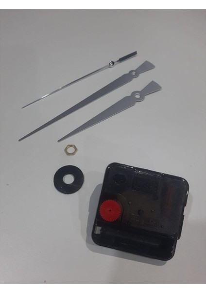 Duvar Saat Mekanizması - 14 mm Şaft - Sessiz Akar Mekanizmalı Motor - Metal Akrep Yelkovan Saniye fırsatları