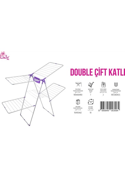 Double Çift Katlı Kurutmalık modelleri