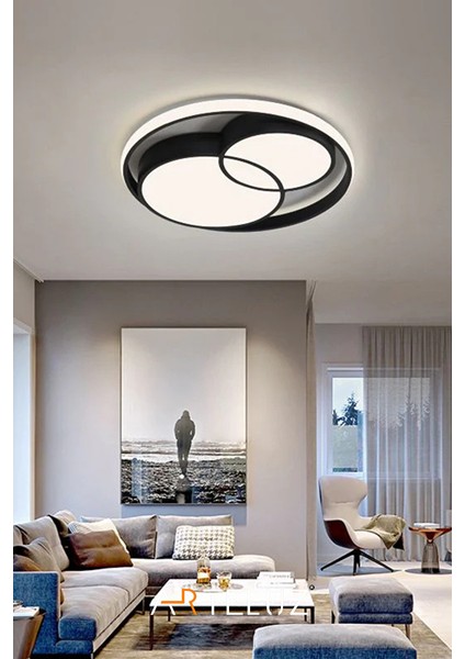 Modern Çi̇ft Yuvarlak Model Plafonyer Avi̇ze (50 Cm) fiyatları