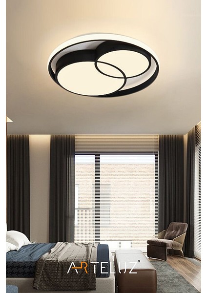 Modern Çi̇ft Yuvarlak Model Plafonyer Avi̇ze (50 Cm) indirimleri