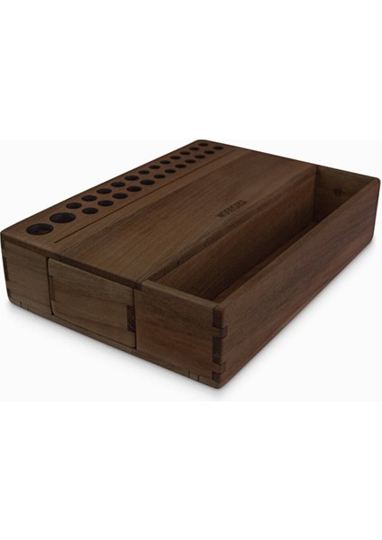 Reka - Mini Organizer - Çekmece ve Açık Saklama Gözü - Ceviz modelleri
