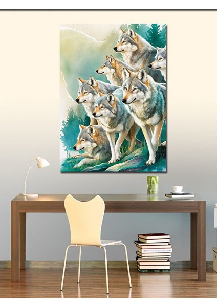 Kanvas Tablo Kurt Sürüsü 100X140 cm fiyatları