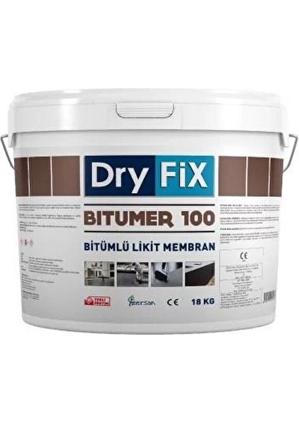 BITÜMER100 Süper Elastik Bitümlü Likit Membran 18 kg Siyah