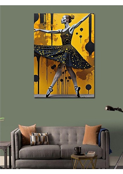 Kanvas Tablo Balerin Kadın 70X100 cm modelleri