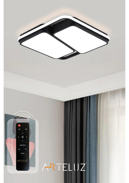 Kesi̇k Kare Model Modern Plafonyer Avi̇ze (50X50 Cm)