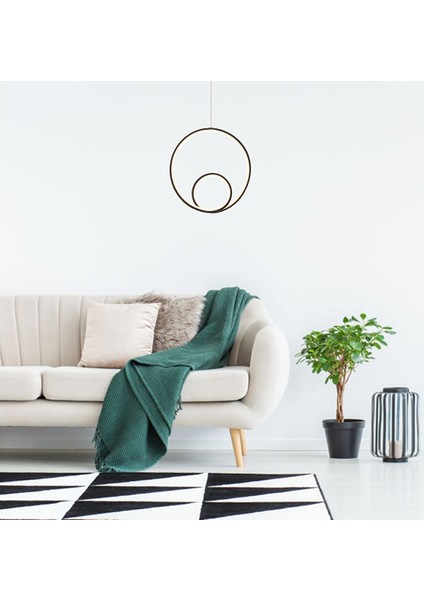 Spiral Siyah Gün Işığı LED Avize Sarkıt