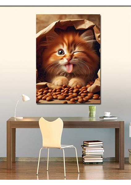 Kanvas Tablo Karton Kutudaki Kedi fiyatları