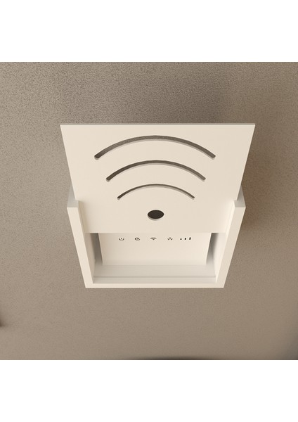 Wi-Fi Modem Saklama Kutusu - Beyaz / Antrasit / Ahşap Ton - 30X25X15 cm Beyaz fiyatları