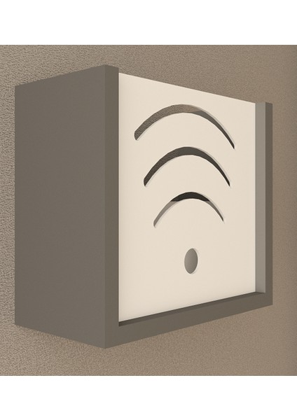 Wi-Fi Modem Saklama Kutusu - Beyaz / Antrasit / Ahşap Ton - 30X25X15 cm Beyaz indirimleri