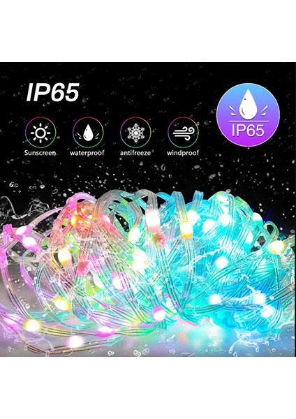 10 Metre Rgb Ses Kontrollü Kumandalı Telefon Kontrollü Kayar Magic LED Müzik Rgb Şerit Su Geçirmez modelleri