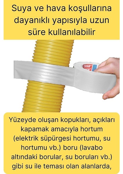 Premium Çok Amaçlı Su Geçirmez Sızdırmaz Dayanıklı Izole Beyaz Tamir Bandı 48 mm 10 mt 1 Adet fiyatları
