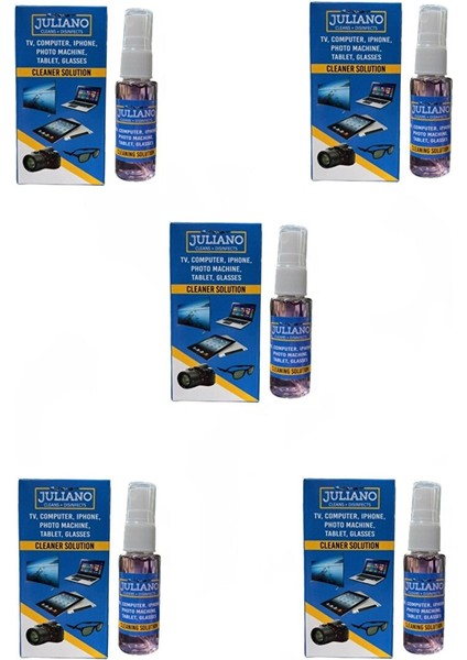 5 Adet - Gözlük, Telefon, Ekran, Laptop, Tablet, Televizyon, Temizlik Seti – 30 ml Temizleyici